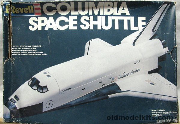 Revell 1/72 Space Shuttle Columbia - with Spacelab and NASA Poster, 4714 plastic model kit